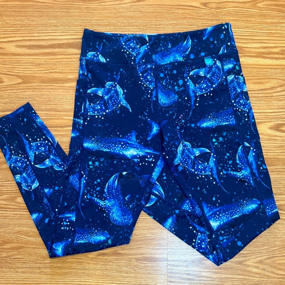 Spacefish Army whale Shark Wonders Leggings w/pockets